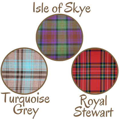 Duke Of Wellington Wood & Tartan Round Coaster