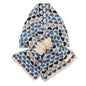 Pull Through Hearts Scarf - Blue