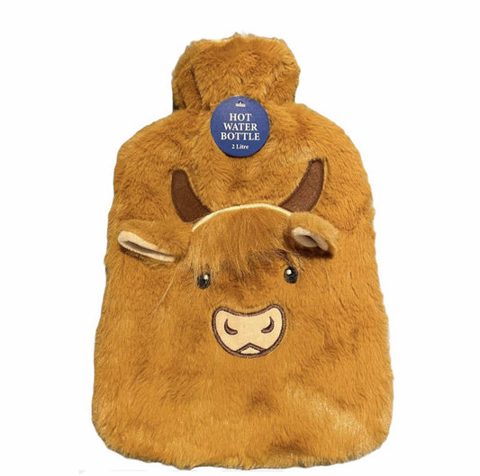 Large Highland Cow Hot Water Bottle