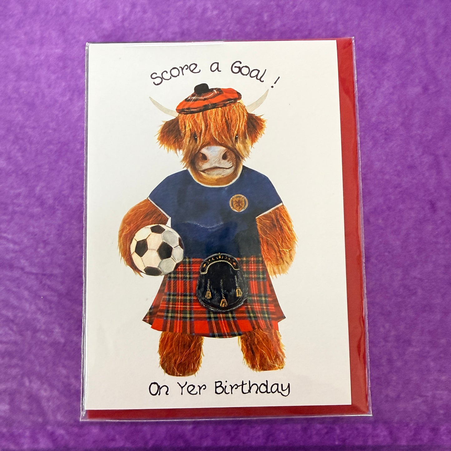 Score A Goal On Yer Birthday Scotland card
