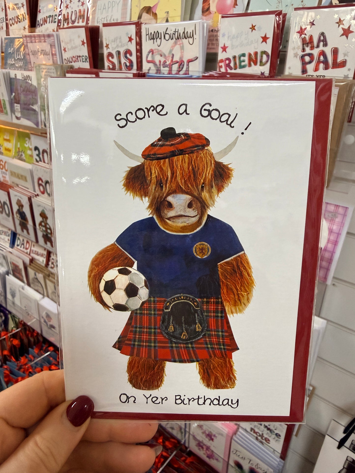 Score A Goal On Yer Birthday Scotland card