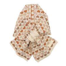 Pull Through Hearts Scarf - Beige