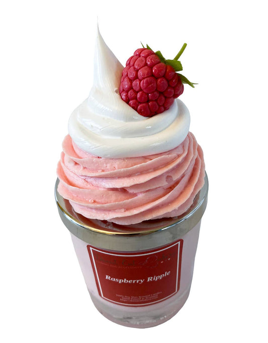 Raspberry Ripple Cupcake Candle