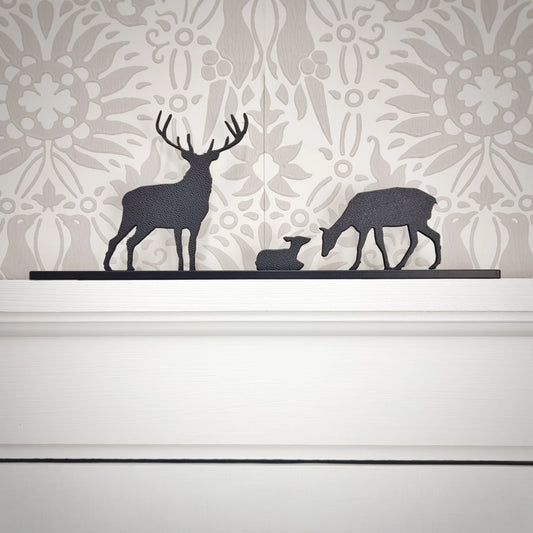 Red Deer Family Group Door Topper