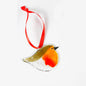 Glass Robin Hanging Decoration