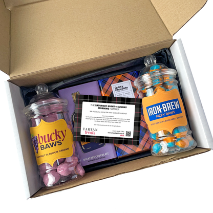Saturday Night v Sunday Morning Tartan Treats Hamper