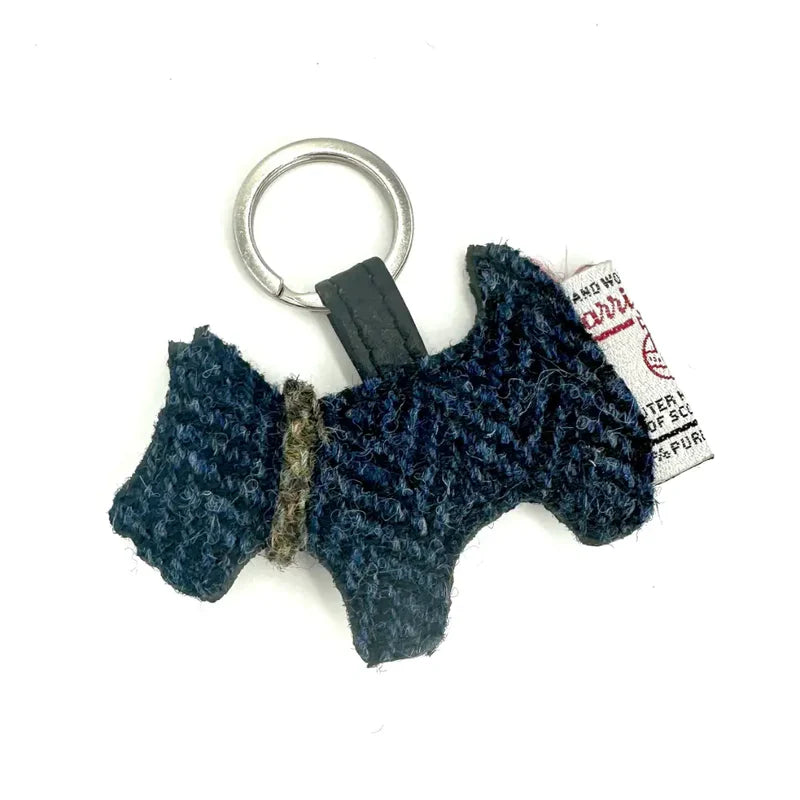 Scottie Dog Keyring - Blue