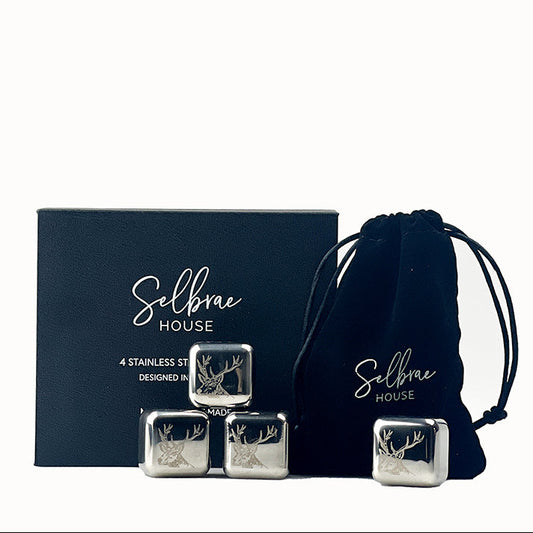 Stag Stainless Steel Ice Cubes - Set of 4