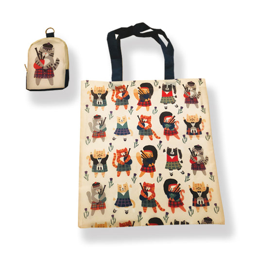 Cats In Kilts Foldable Shopping Bag