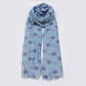 Thistles Pale Blue Cashmere Blended Scarf