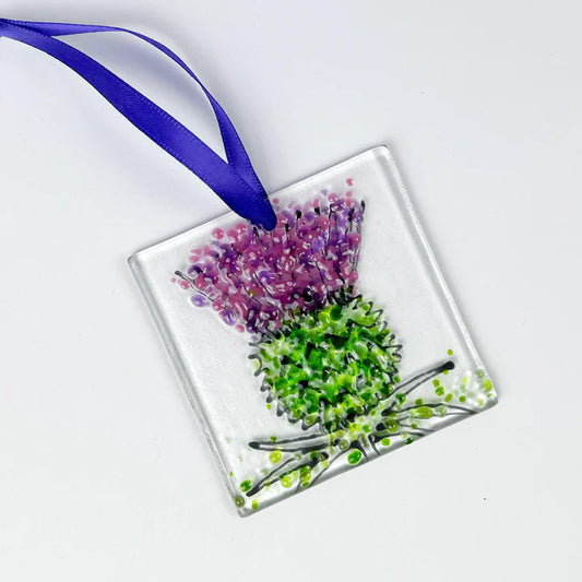 Glass Thistle Hanging Decoration