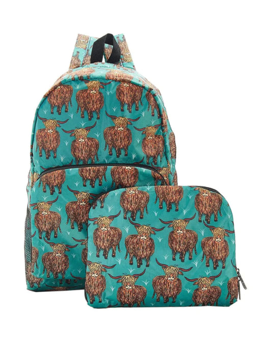 Green Highland Cow Backpack