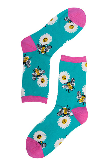 Women's Bumble Bee Floral Bamboo Socks