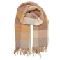 Cream Pleated Scarf Pleated
