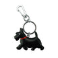 Scottie Wooden Keyring